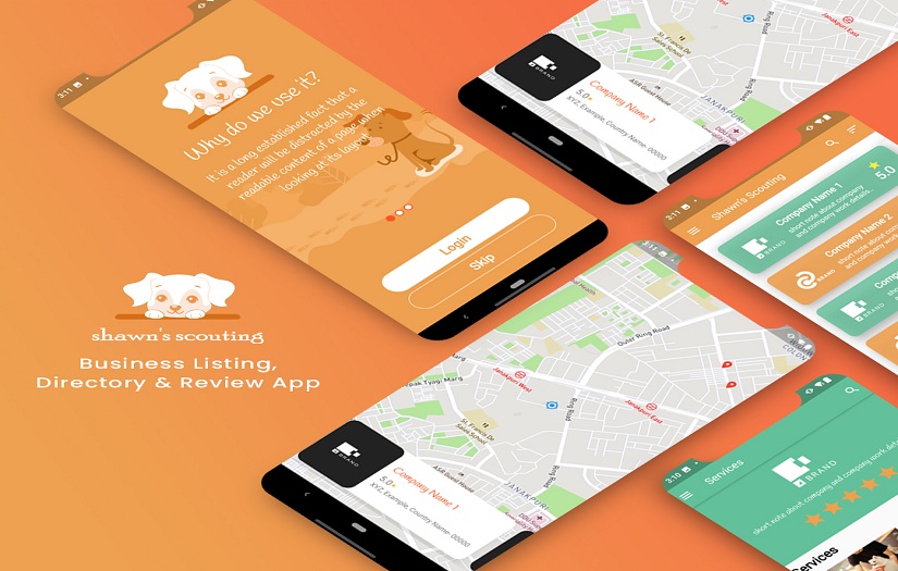 SHAWN'S SCOUTING - BUSINESS LISTING APP UI screenshot 1